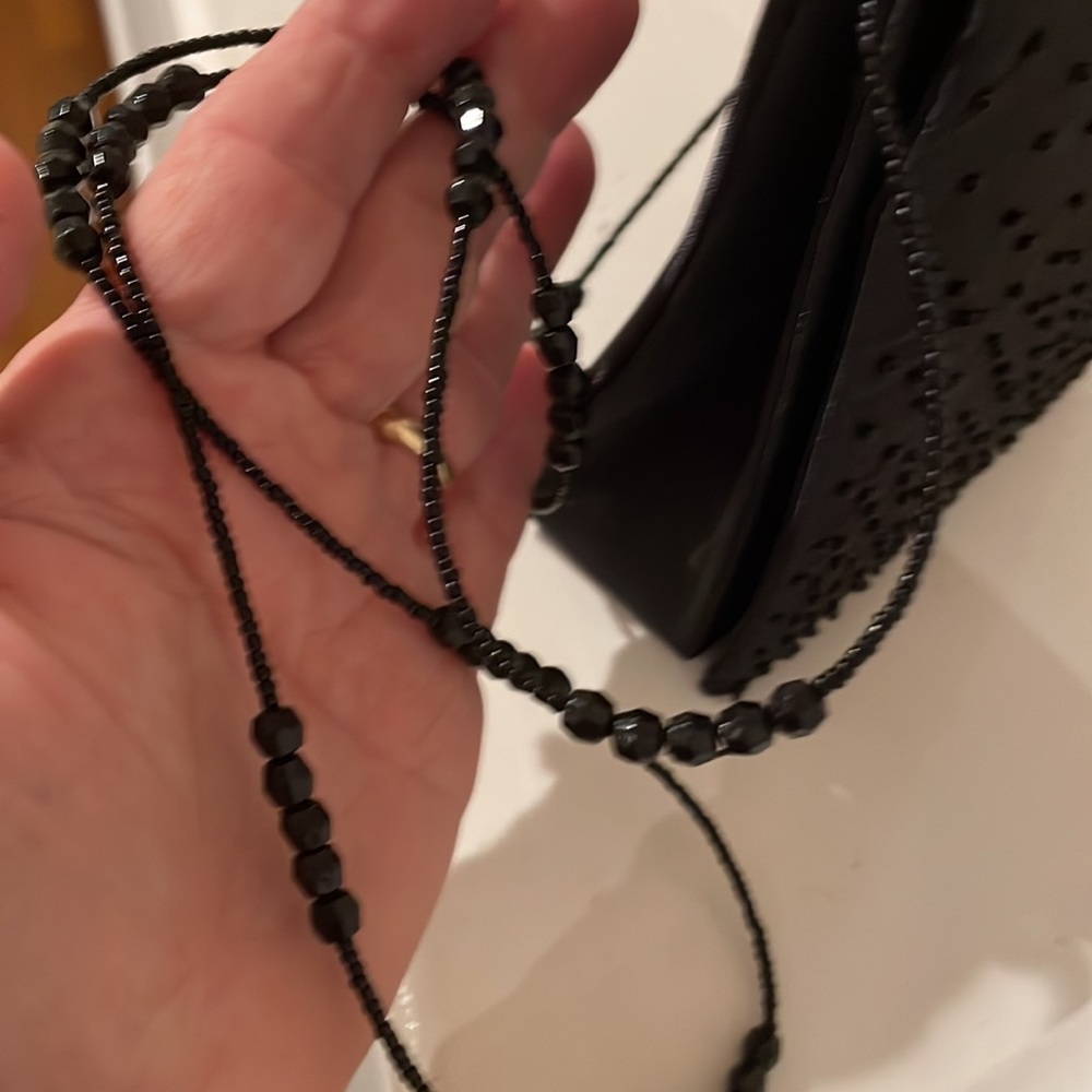 Jessica McClintock Beaded Shoulder Bag, Evening Bag, Clutch - Picture 6 of 9